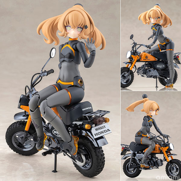 Megami Device PUNI MOFU RACING TU with Honda Z50J-1 Monkey Plastic Model