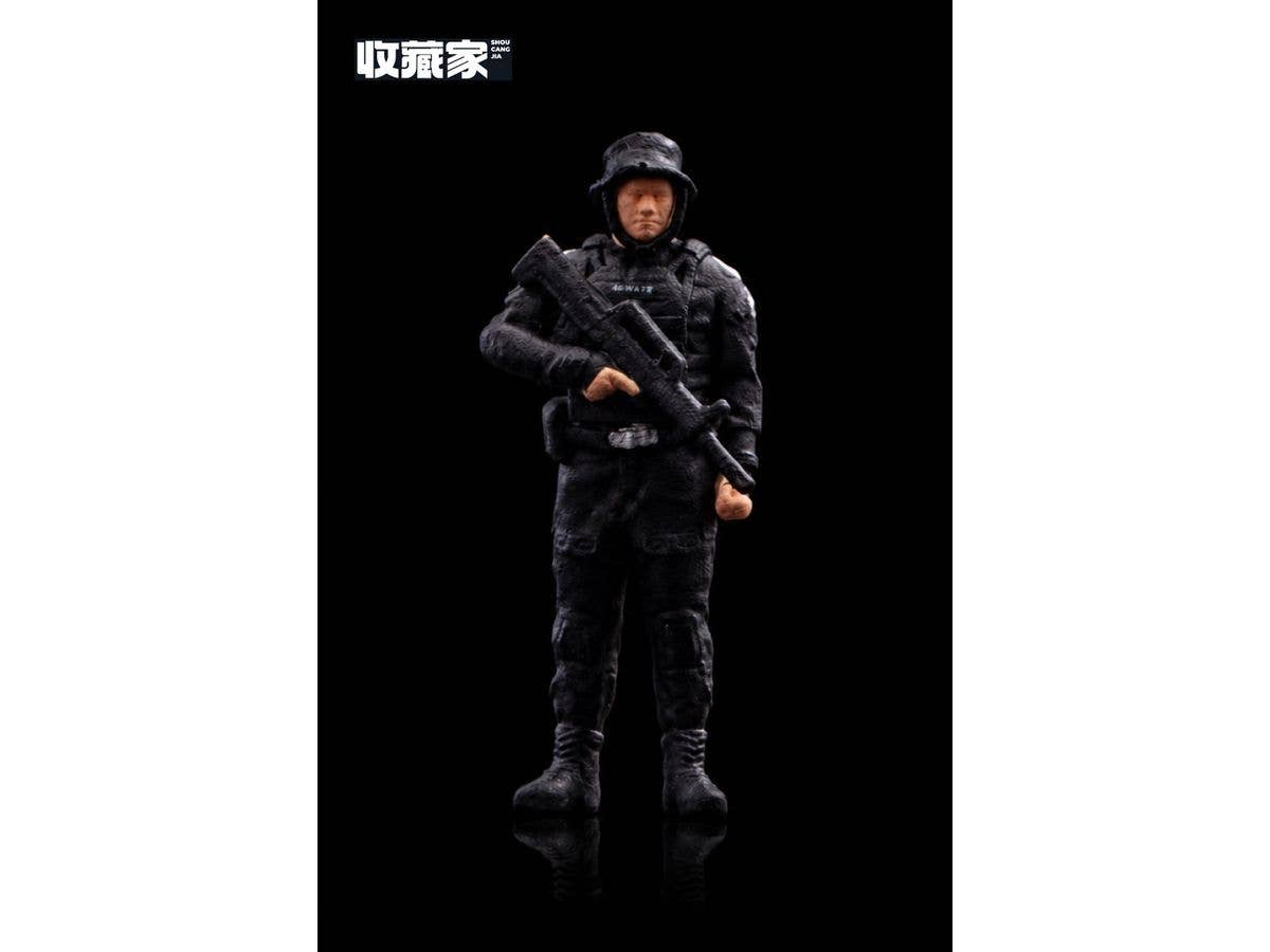 1/64 Figure: Special Forces, burly male police officer